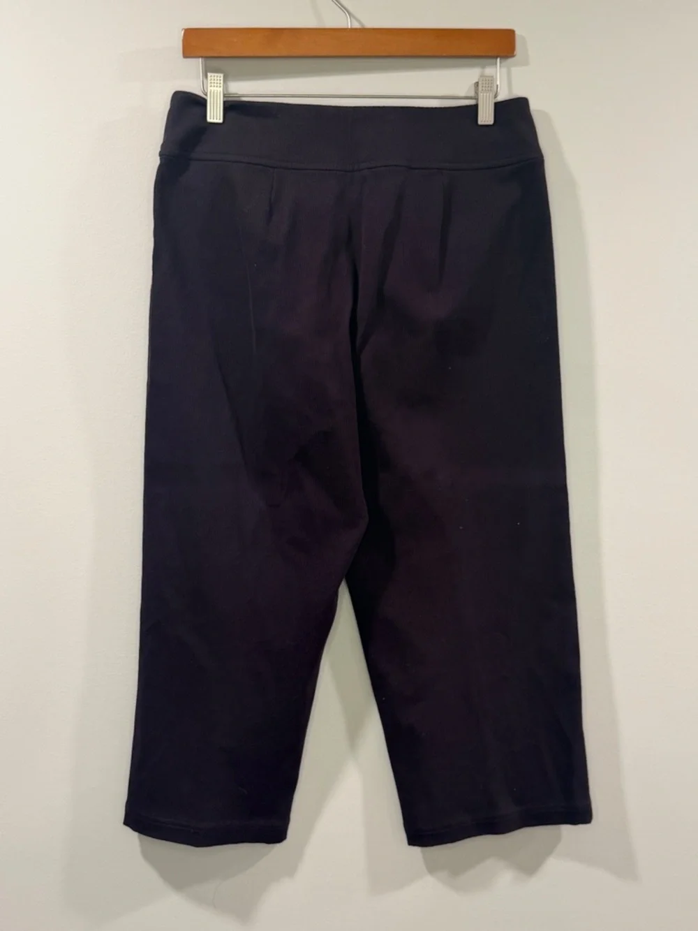 Eileen Fisher Women’s Petite Deep Plum Corded Wide Capri Pants Size SP - Picture 4 of 10